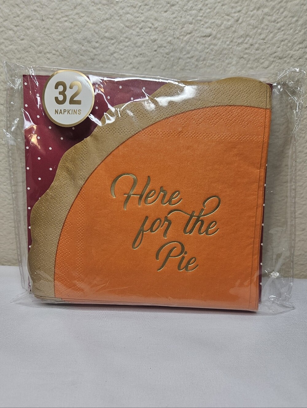 Here for the Pie Thanksgiving Napkins – 32 Count | NEW | Fall Table Decor
